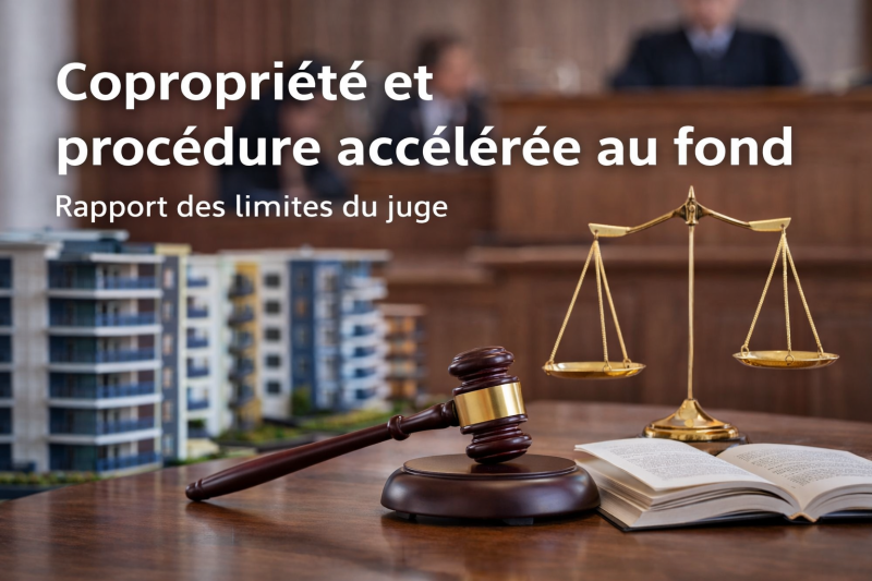Copropriété et procédure accélérée au fond : rappel des limites du juge